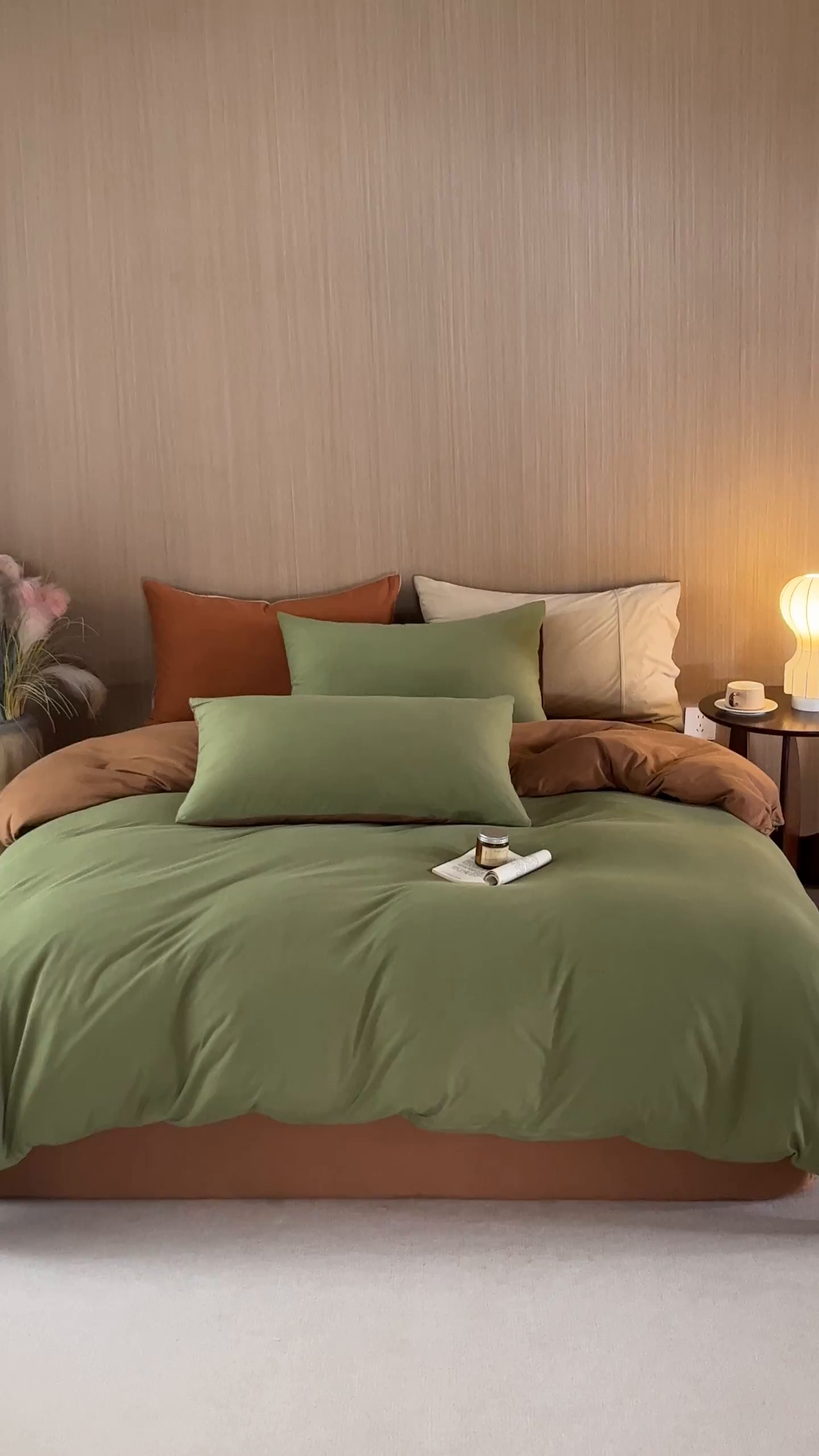 91家纺网 家纺一手货源 找家纺 （总）梦可莱家居 2026春夏新品全棉针织棉纯色双拼简约百搭时尚系列四件套