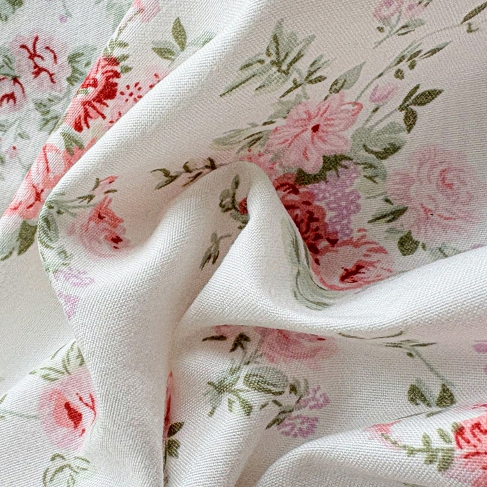 91家纺网 家纺一手货源 找家纺 铠畅 2026新款法式宽边水洗棉泡芙纱床盖款夏被四件套 抹茶玫瑰