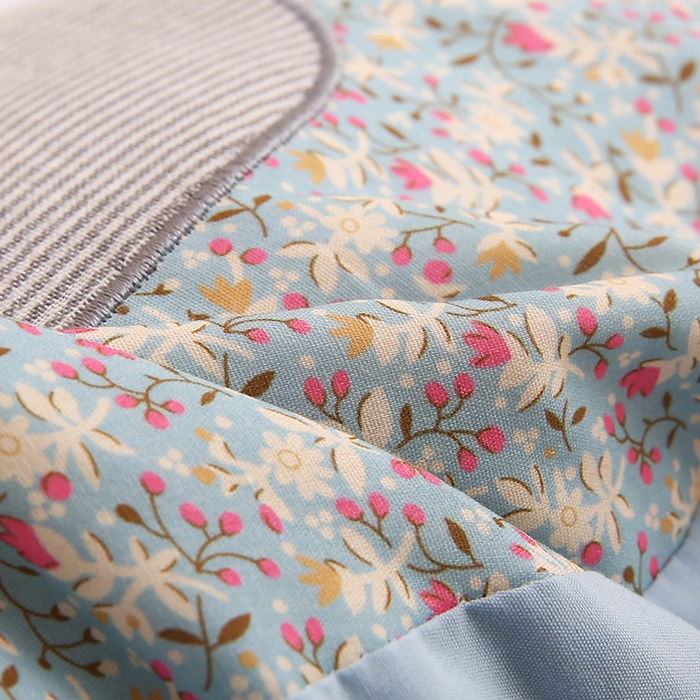 91家纺网 家纺一手货源 找家纺 蔻眠 动物园-全棉儿童卡通荞麦护颈枕头学生枕芯 动物园-蓝色