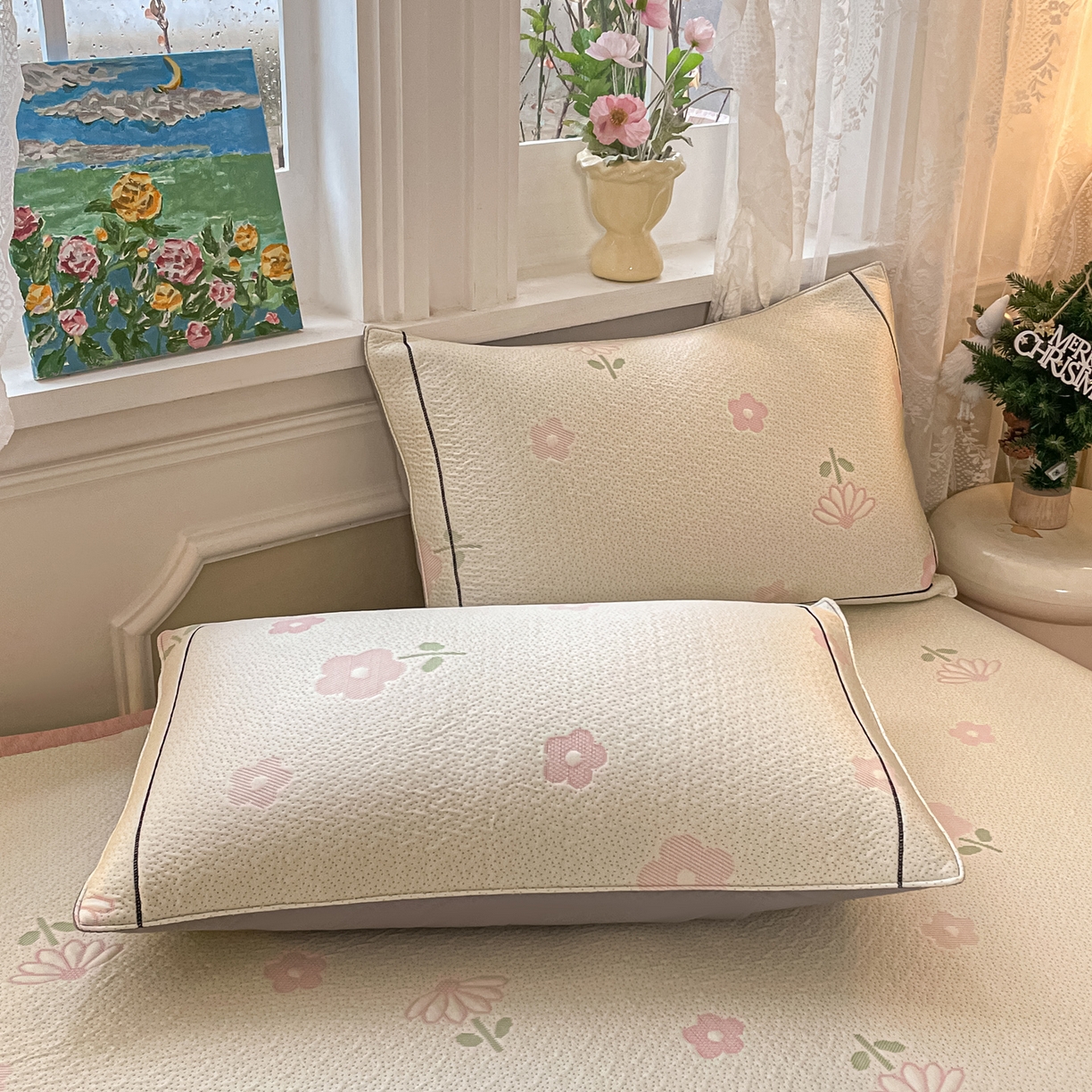 91家纺网 家纺一手货源 找家纺 （总）雅居纺家纺 2026新款夏日花语系列凉感床裙凉席