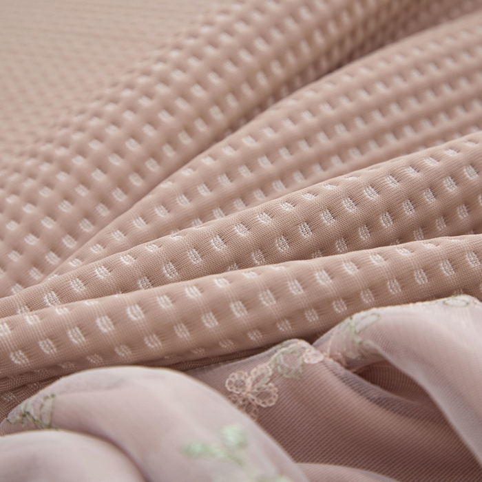 91家纺网 家纺一手货源 找家纺 能好家纺 2026新款冰豆豆华夫格pe凉感席 豆沙