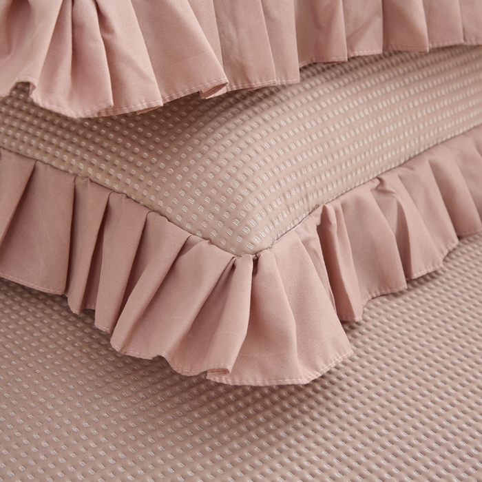 91家纺网 家纺一手货源 找家纺 能好家纺 2026新款冰豆豆华夫格pe凉感席 豆沙