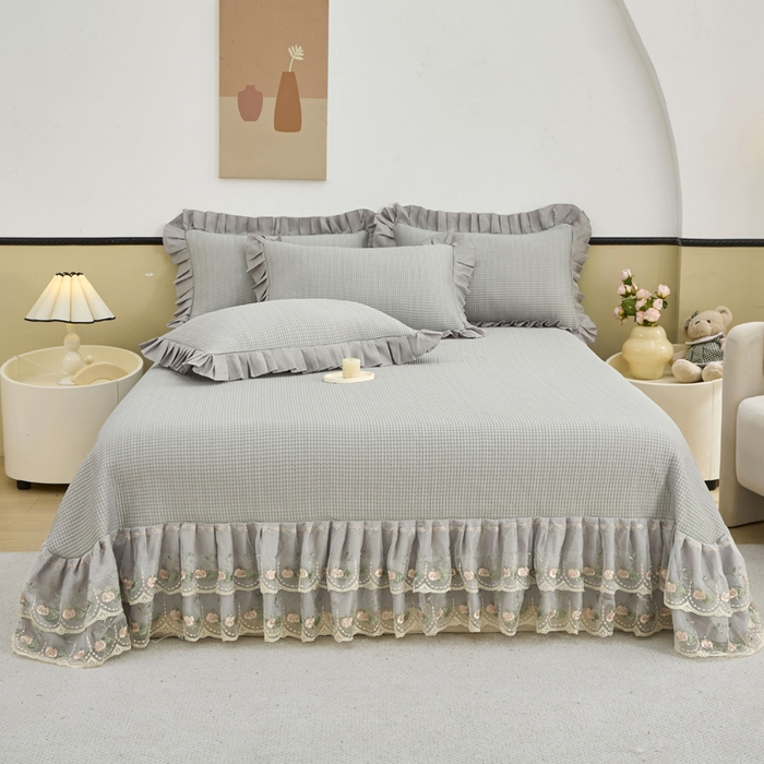 能好家纺 2026新款冰豆豆华夫格pe凉感席 灰