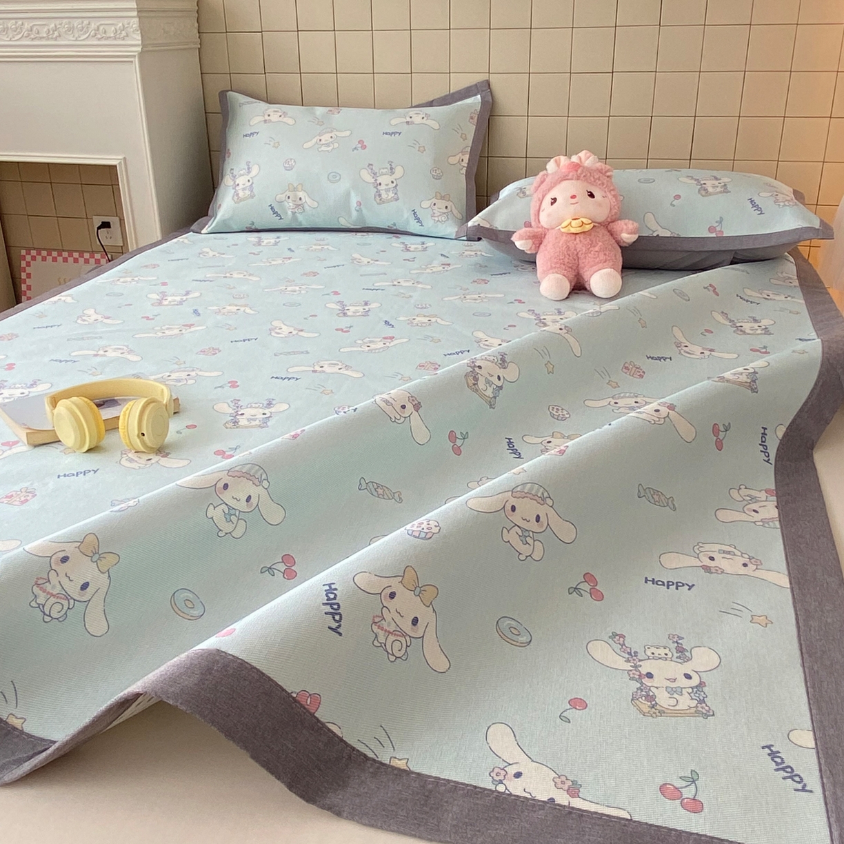 金盛纺 2026新款A类数码印花冰丝席(可定制)-床席款 桂闲风