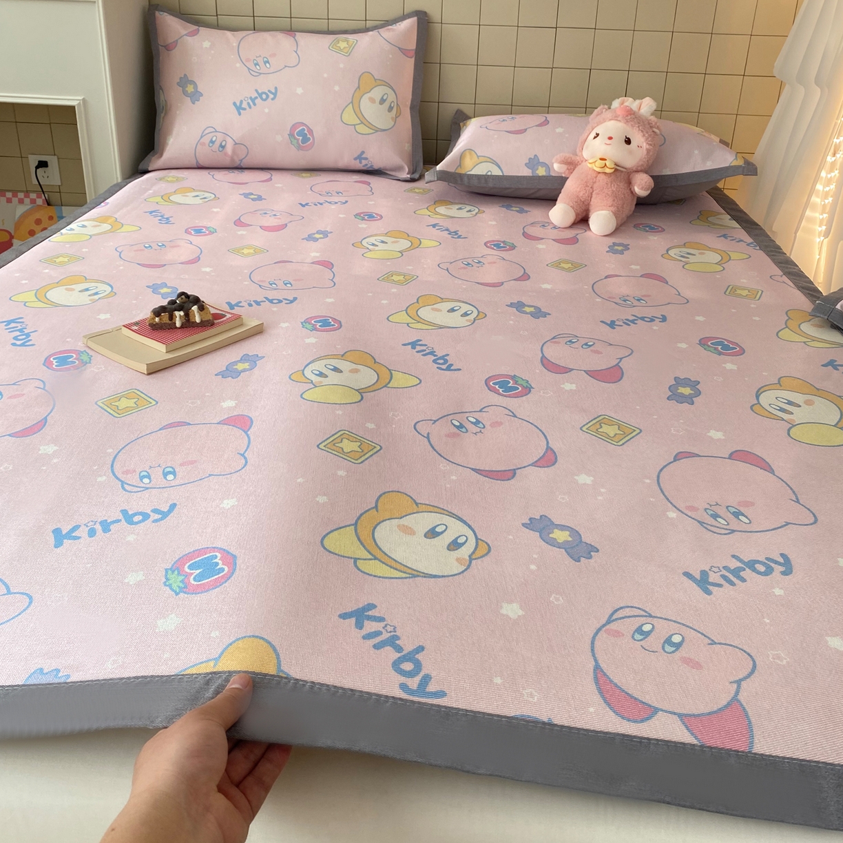 91家纺网 家纺一手货源 找家纺 金盛纺 2026新款A类数码印花冰丝席(可定制)-床席款 泡泡嘟嘟