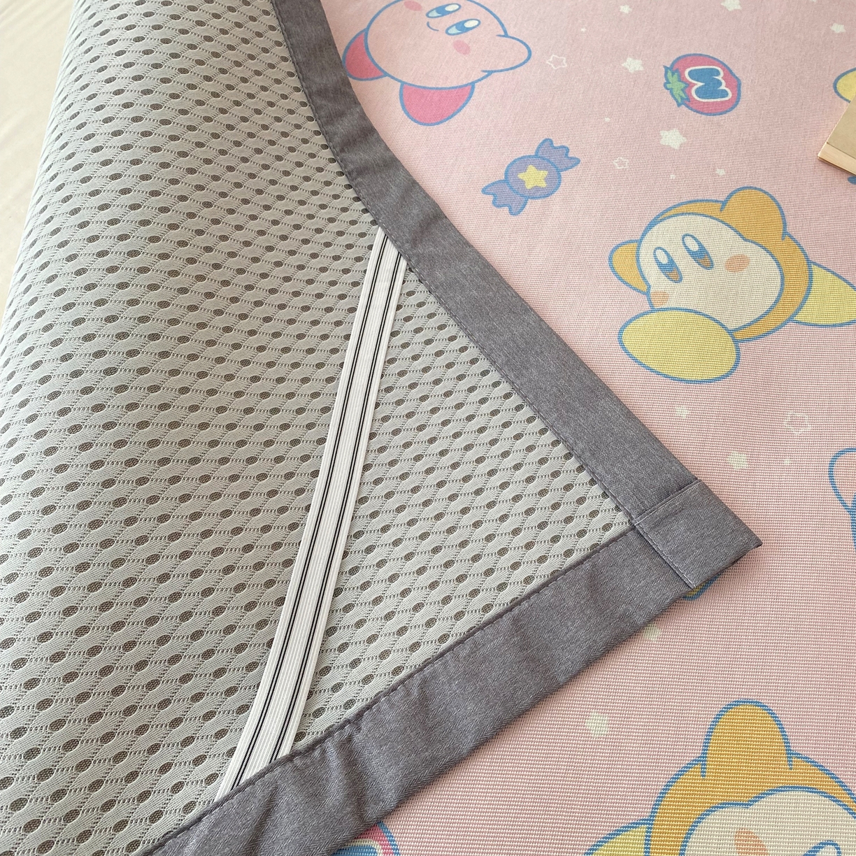 91家纺网 家纺一手货源 找家纺 金盛纺 2026新款A类数码印花冰丝席(可定制)-床席款 泡泡嘟嘟