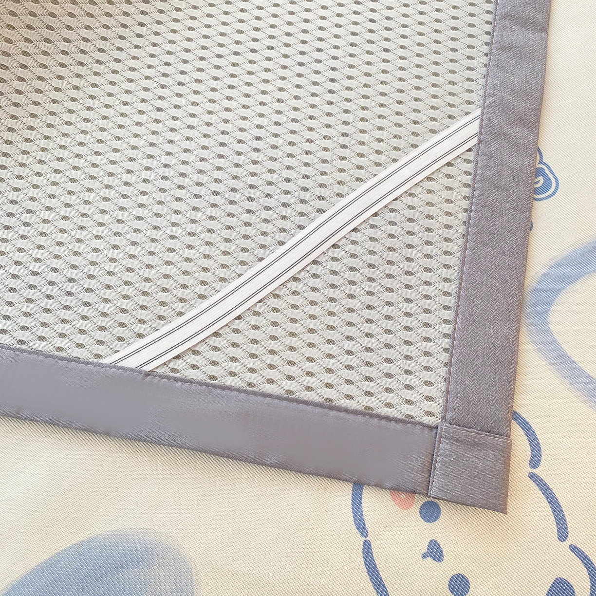 91家纺网 家纺一手货源 找家纺 金盛纺 2026新款A类数码印花冰丝席(可定制)-床席款 星月小熊