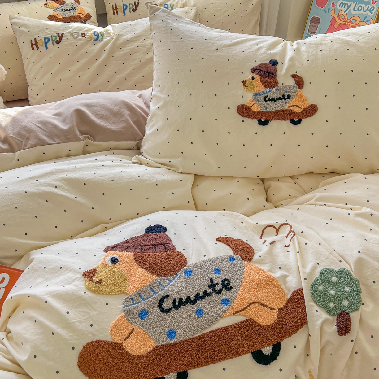 91家纺网 家纺一手货源 找家纺 （总）一比一家纺 2026新款仿棉毛巾绣四件套