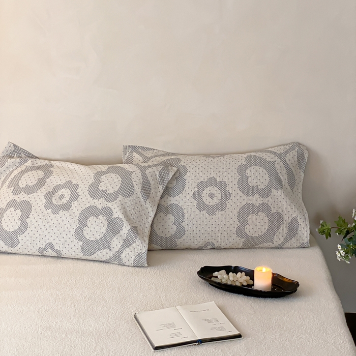 91家纺网 家纺一手货源 找家纺 麻依 2026新款四层纱布亚麻枕巾棉麻 君梦