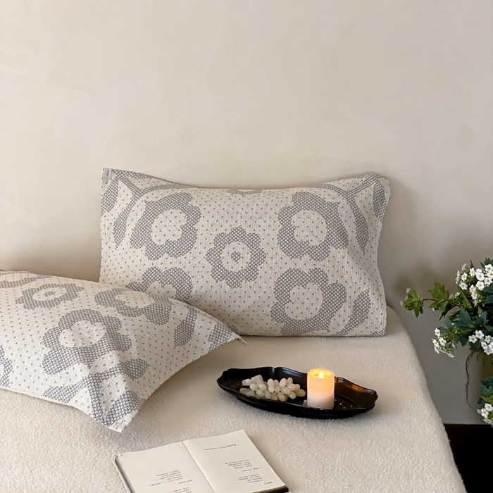 91家纺网 家纺一手货源 找家纺 麻依 2026新款四层纱布亚麻枕巾棉麻 君梦