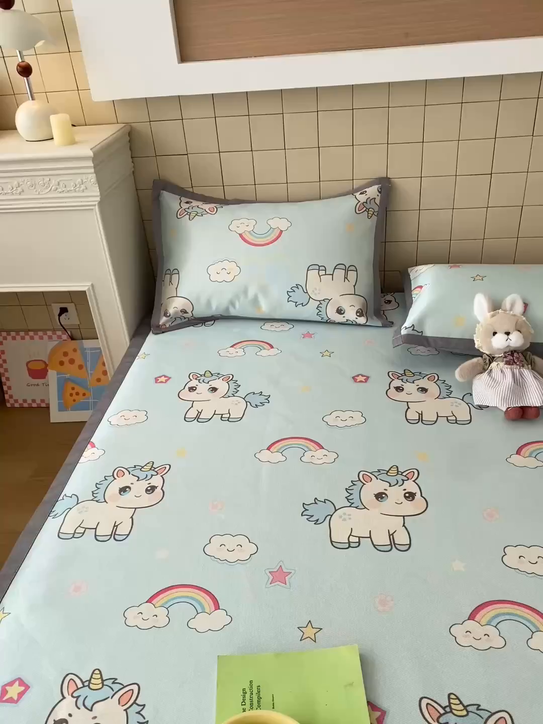 91家纺网 家纺一手货源 找家纺 （总）金盛纺 2026新款A类数码印花冰丝席(可定制)-床席款