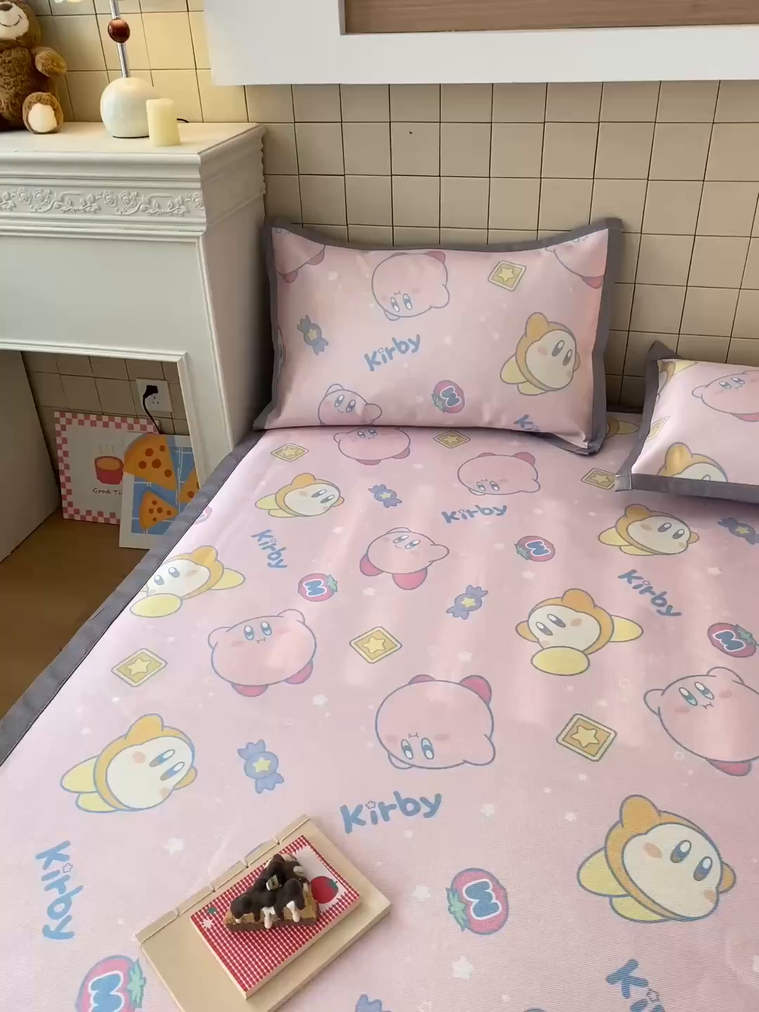 91家纺网 家纺一手货源 找家纺 金盛纺 2026新款A类数码印花冰丝席(可定制)-床席款 泡泡嘟嘟