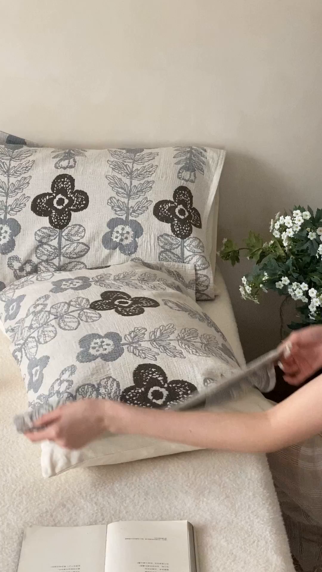 91家纺网 家纺一手货源 找家纺 麻依 2026新款四层纱布亚麻枕巾棉麻 清涧月