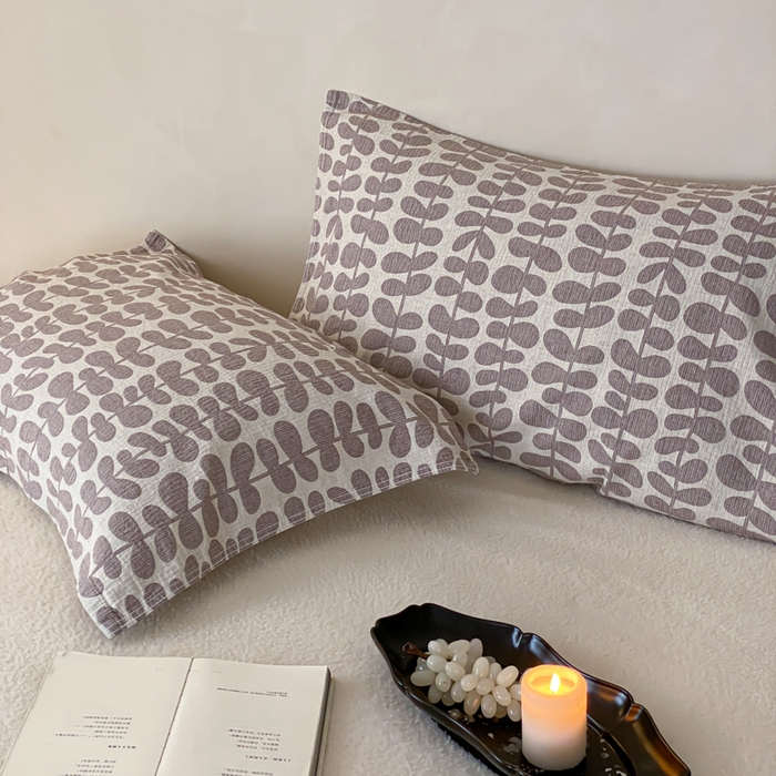 91家纺网 家纺一手货源 找家纺 麻依 2026新款四层纱布亚麻枕巾棉麻 清野