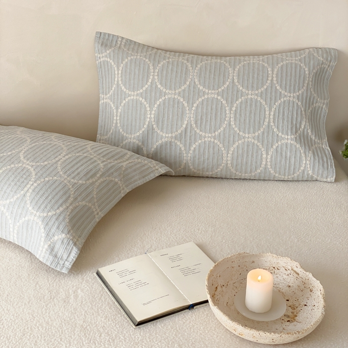 麻依 2026新款四层纱布亚麻枕巾棉麻 源梦