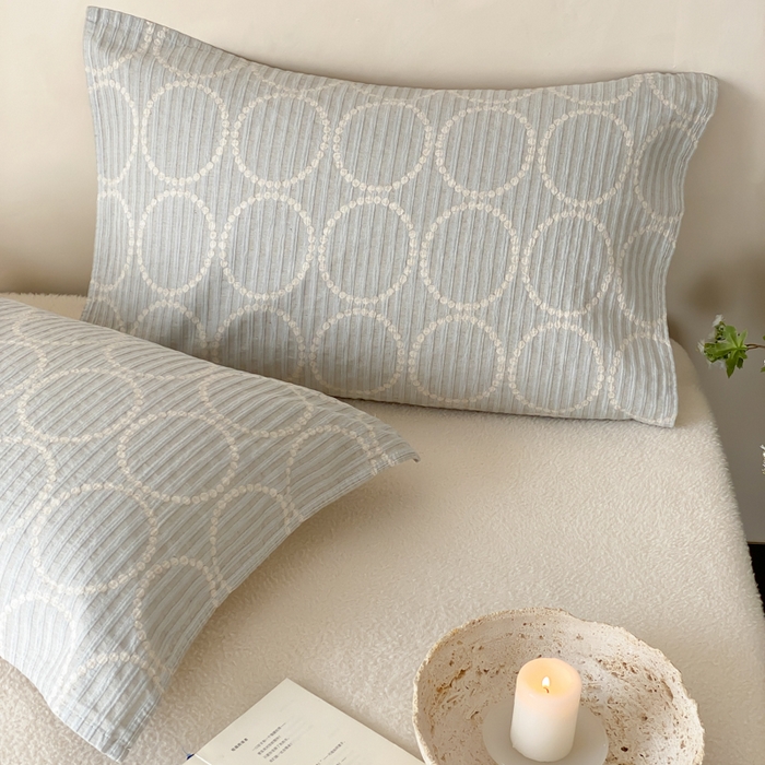 91家纺网 家纺一手货源 找家纺 麻依 2026新款四层纱布亚麻枕巾棉麻 源梦