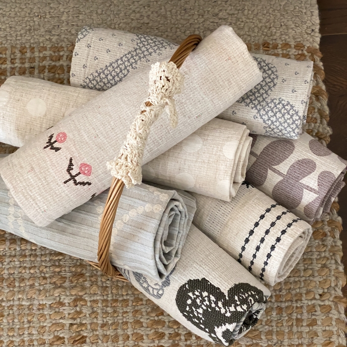 91家纺网 家纺一手货源 找家纺 麻依 2026新款四层纱布亚麻枕巾棉麻 组合图