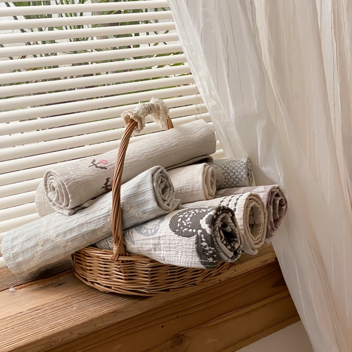 91家纺网 家纺一手货源 找家纺 麻依 2026新款四层纱布亚麻枕巾棉麻 组合图