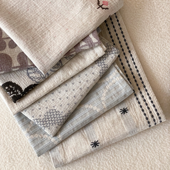 91家纺网 家纺一手货源 找家纺 麻依 2026新款四层纱布亚麻枕巾棉麻 组合图