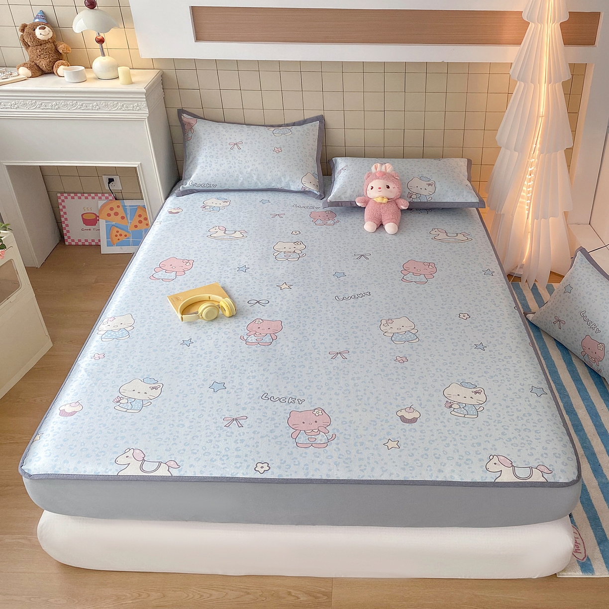 91家纺网 家纺一手货源 找家纺 （总）金盛纺 2026新款A类数码印花冰丝席(可定制)-床笠款