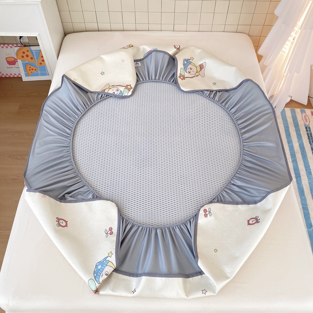 91家纺网 家纺一手货源 找家纺 （总）金盛纺 2026新款A类数码印花冰丝席(可定制)-床笠款