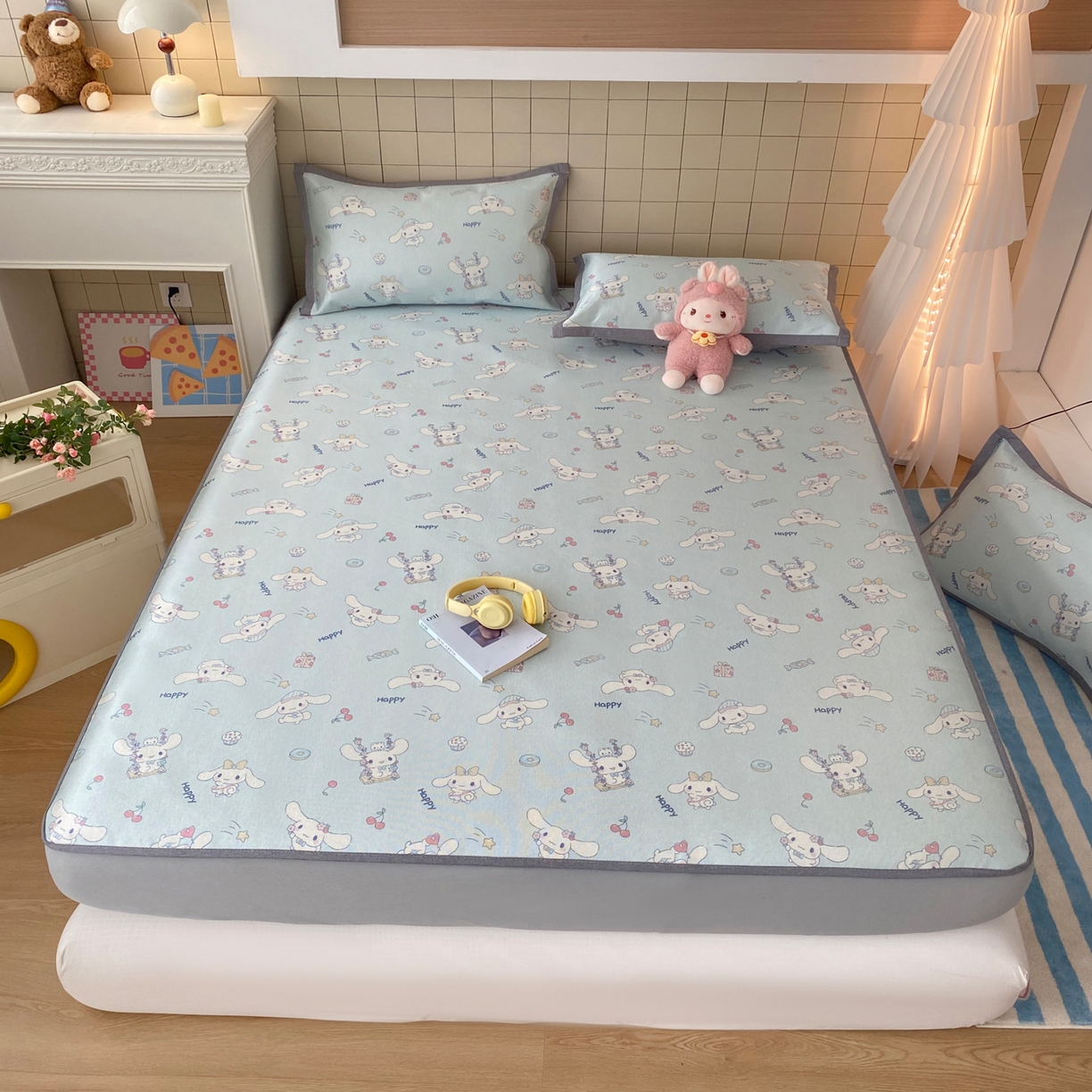 金盛纺 2026新款A类数码印花冰丝席(可定制)-床笠款 桂闲风