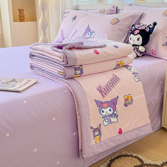 91家纺网 家纺一手货源 找家纺 （总）沐辰 2026春夏新款A类三丽鸥蜡笔小新全棉棉花夏被夏凉被空调被