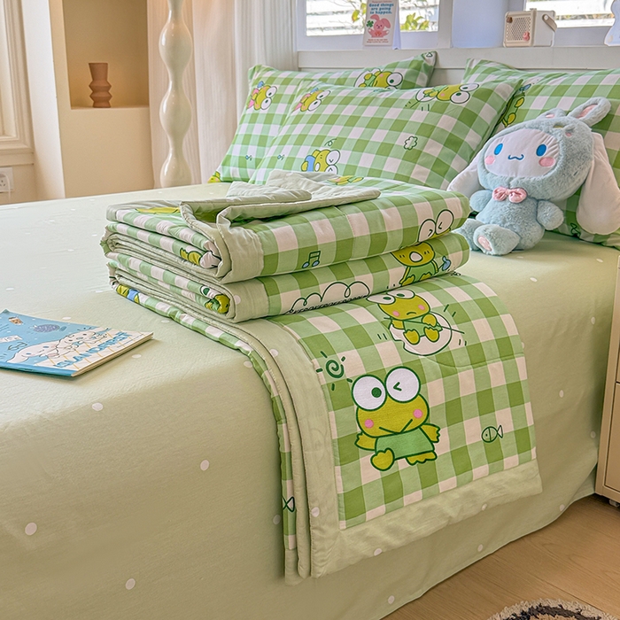 91家纺网 家纺一手货源 找家纺 （总）沐辰 2026春夏新款A类三丽鸥蜡笔小新全棉棉花夏被夏凉被空调被