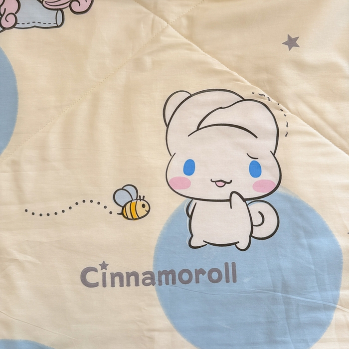 91家纺网 家纺一手货源 找家纺 沐辰 2026春夏新款A类三丽鸥蜡笔小新全棉棉花夏被夏凉被空调被 玉桂狗