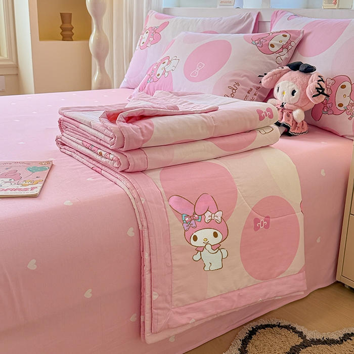 沐辰 2026春夏新款A类三丽鸥蜡笔小新全棉棉花夏被夏凉被空调被 蝴蝶美乐蒂