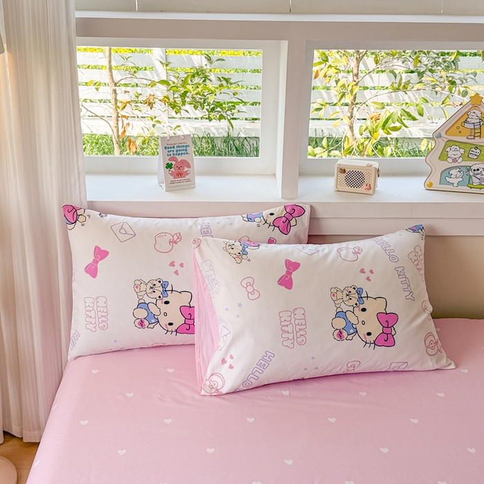 91家纺网 家纺一手货源 找家纺 沐辰 2026春夏新款A类三丽鸥蜡笔小新全棉棉花夏被夏凉被空调被 超甜凯蒂猫