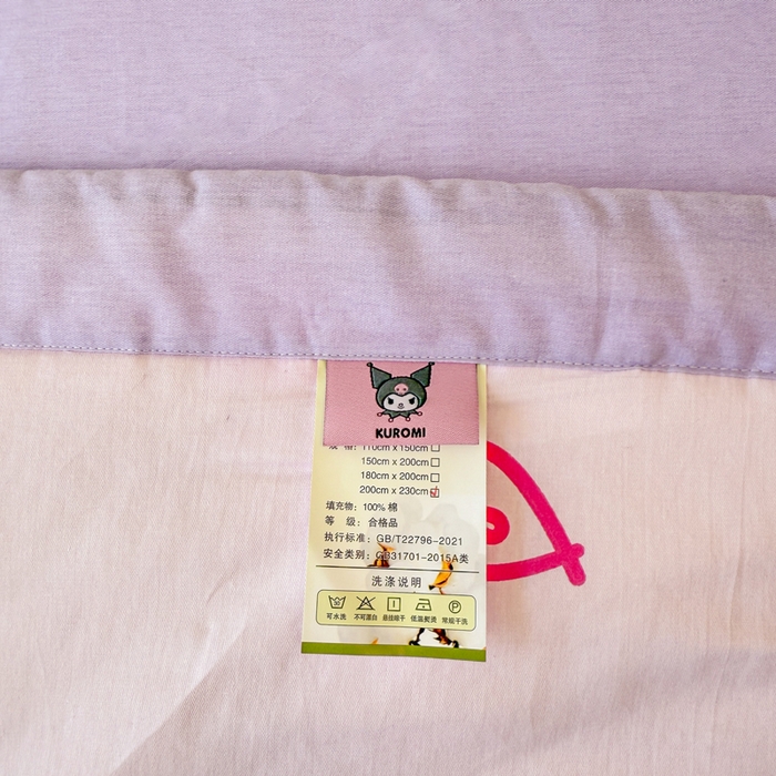 91家纺网 家纺一手货源 找家纺 沐辰 2026春夏新款A类三丽鸥蜡笔小新全棉棉花夏被夏凉被空调被 甜心库洛米