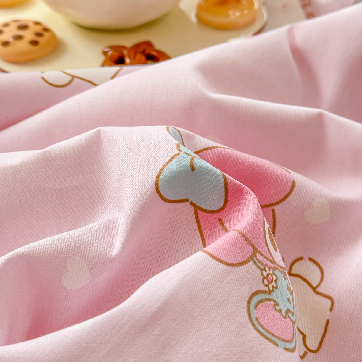 91家纺网 家纺一手货源 找家纺 沐辰 2026春夏新款A类三丽鸥蜡笔小新全棉棉花夏被夏凉被空调被 闪亮美乐蒂