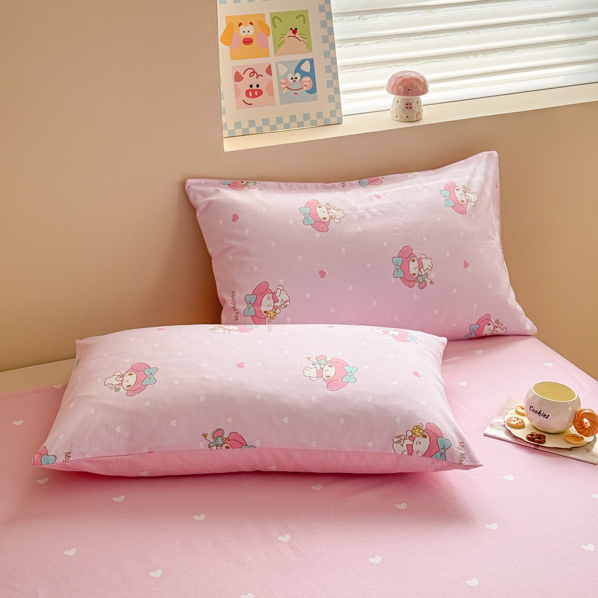 91家纺网 家纺一手货源 找家纺 沐辰 2026春夏新款A类三丽鸥蜡笔小新全棉棉花夏被夏凉被空调被 闪亮美乐蒂