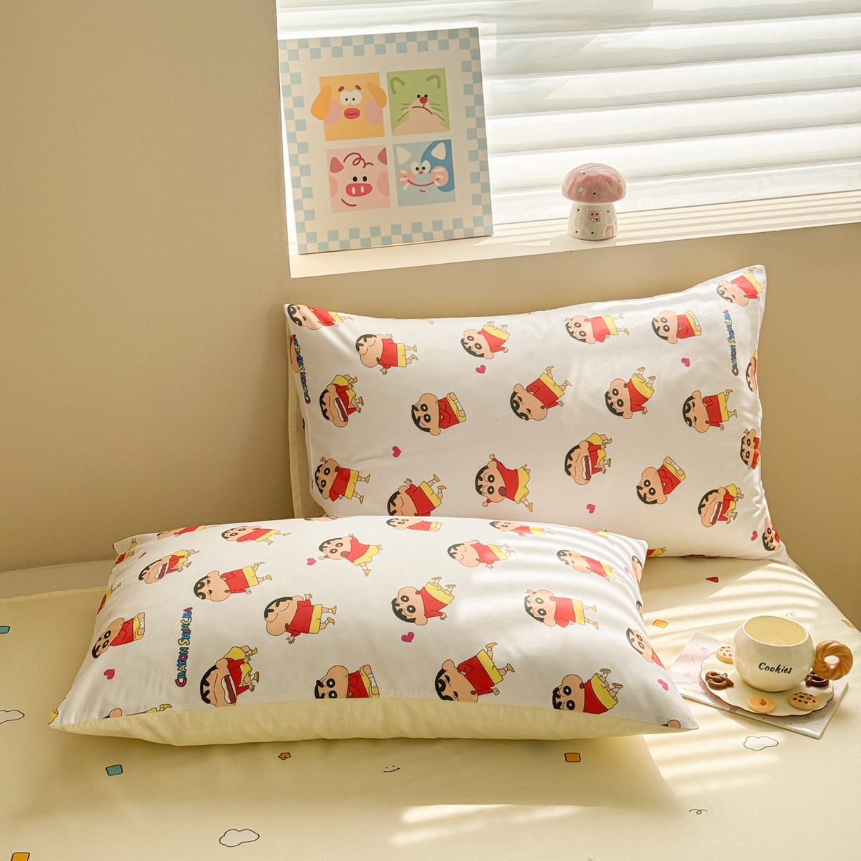 91家纺网 家纺一手货源 找家纺 沐辰 2026春夏新款A类三丽鸥蜡笔小新全棉棉花夏被夏凉被空调被 调皮小新