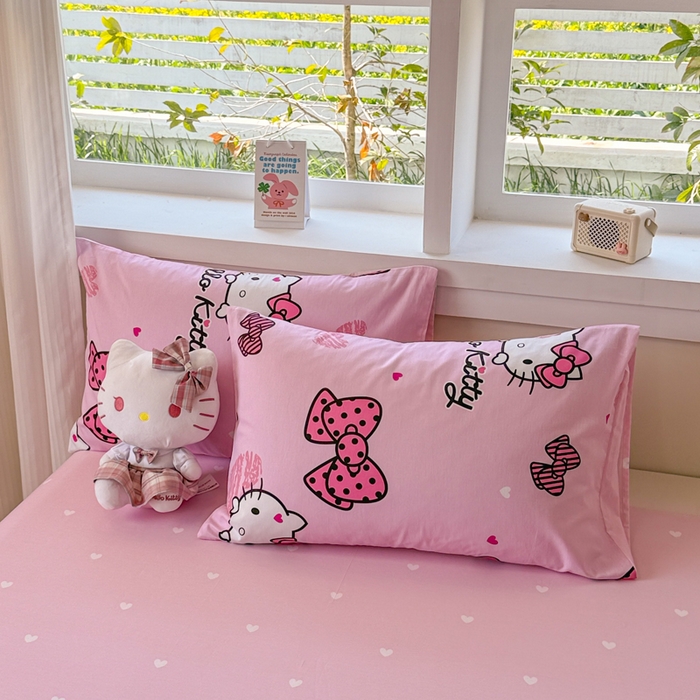 91家纺网 家纺一手货源 找家纺 沐辰 2026春夏新款A类三丽鸥蜡笔小新全棉棉花夏被夏凉被空调被 粉红凯蒂猫