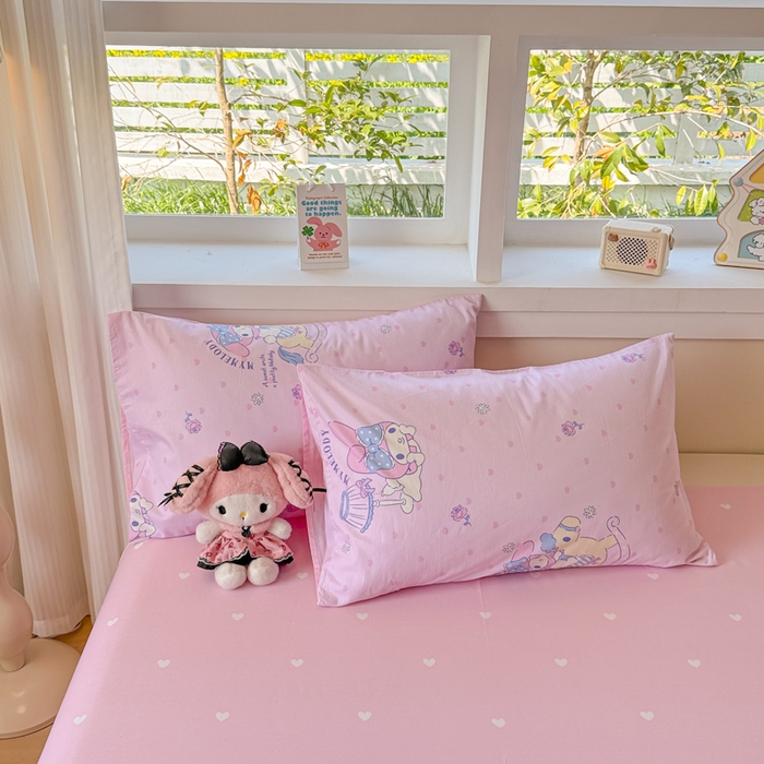 91家纺网 家纺一手货源 找家纺 沐辰 2026春夏新款A类三丽鸥蜡笔小新全棉棉花夏被夏凉被空调被 开心美乐蒂