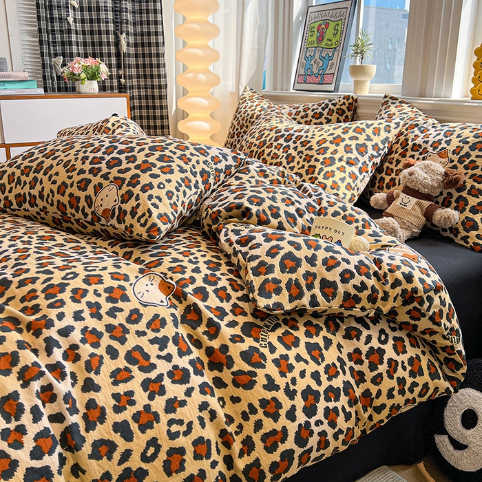 91家纺网 家纺一手货源 找家纺 （总）花伞家居 2026新款印花皱皱双层纱四件套含买家秀-系列二