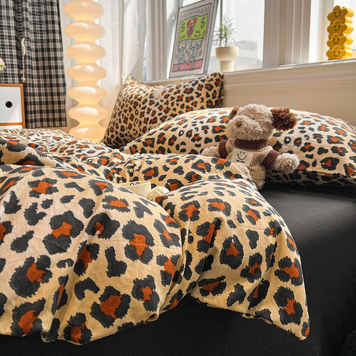 91家纺网 家纺一手货源 找家纺 （总）花伞家居 2026新款印花皱皱双层纱四件套含买家秀-系列二