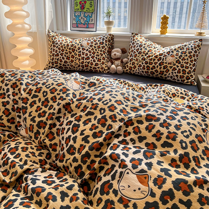 91家纺网 家纺一手货源 找家纺 （总）花伞家居 2026新款印花皱皱双层纱四件套含买家秀-系列二