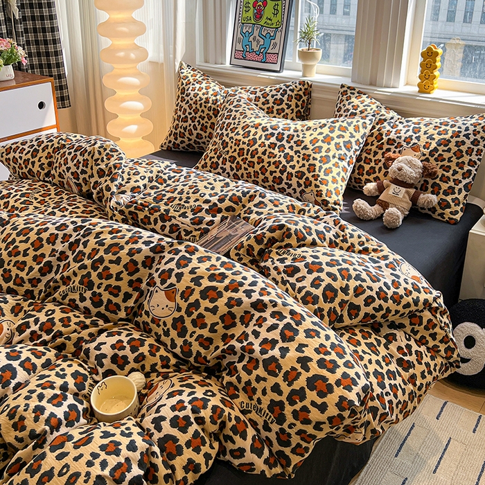 91家纺网 家纺一手货源 找家纺 （总）花伞家居 2026新款印花皱皱双层纱四件套含买家秀-系列二