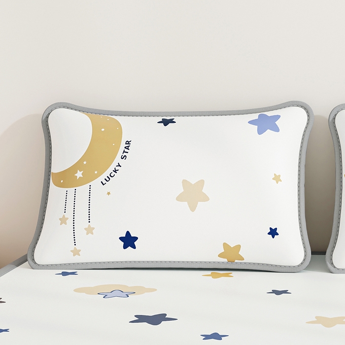 91家纺网 家纺一手货源 找家纺 家品罗兰 2026新款小冰皮卡通冰丝枕套 满天星辰