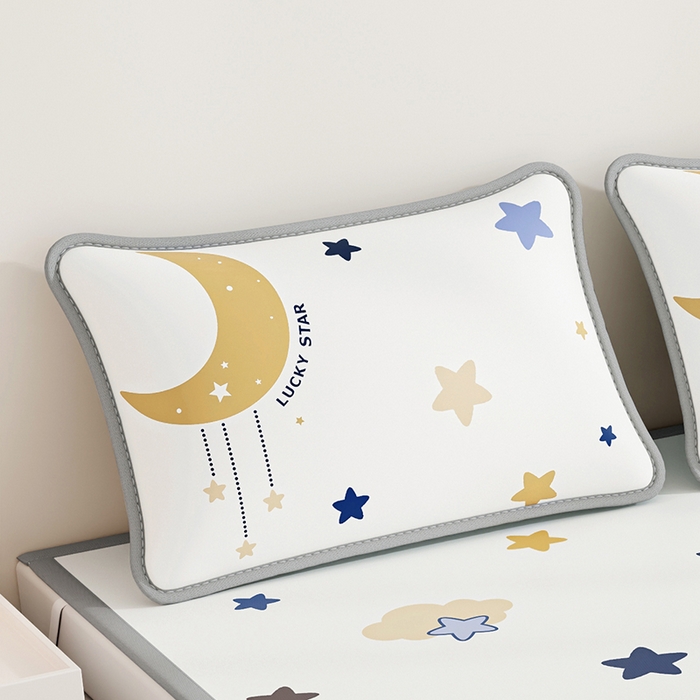 91家纺网 家纺一手货源 找家纺 家品罗兰 2026新款小冰皮卡通冰丝枕套 满天星辰