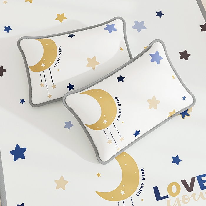 91家纺网 家纺一手货源 找家纺 家品罗兰 2026新款小冰皮卡通冰丝枕套 满天星辰