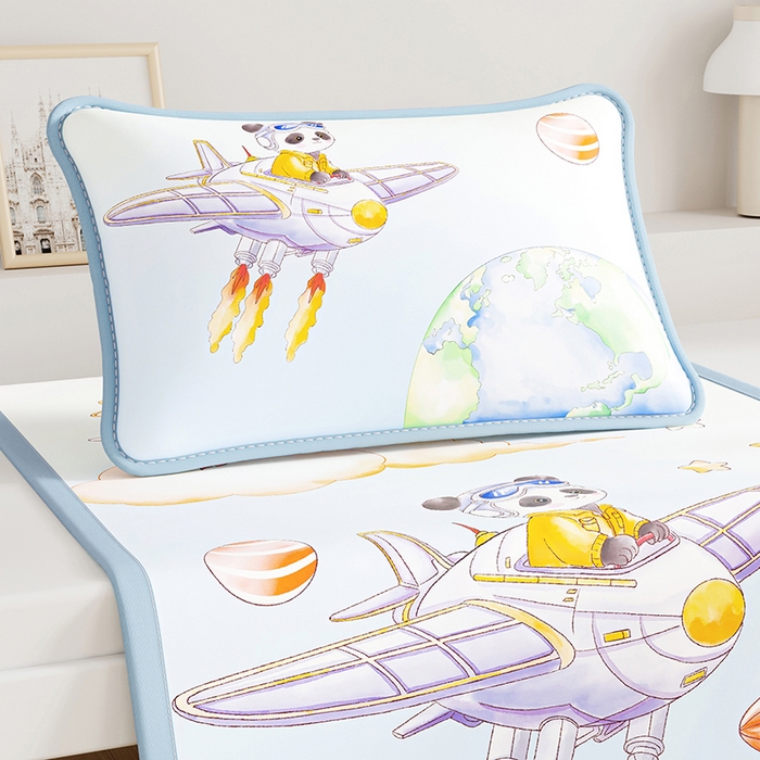 91家纺网 家纺一手货源 找家纺 家品罗兰 2026新款小冰皮卡通冰丝枕套 星际漫游