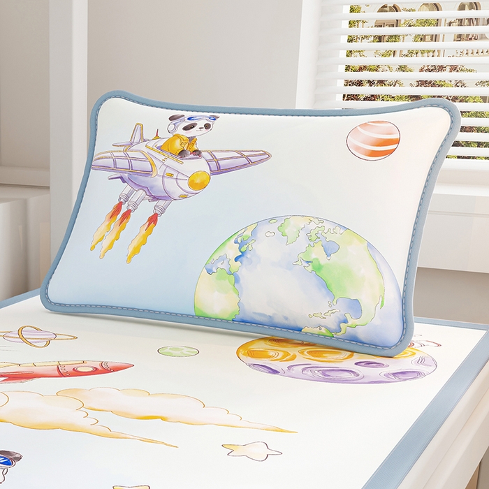 家品罗兰 2026新款小冰皮卡通冰丝枕套 星际漫游