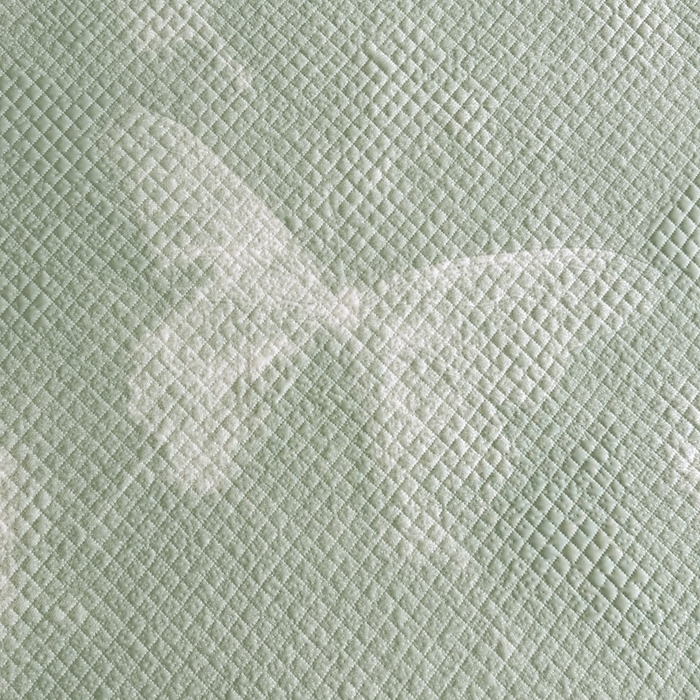 91家纺网 家纺一手货源 找家纺 诺梵家纺 2026新款冰豆豆PE高分子凉感双层床裙款凉席 蝶影-绿