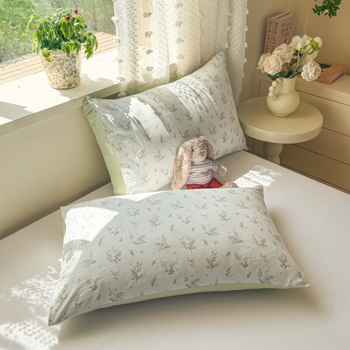 91家纺网 家纺一手货源 找家纺 雅蔓依家纺 2026春夏新款三角针贝壳边木棉云感双层纱棉花夏被夏凉被空调被 密林