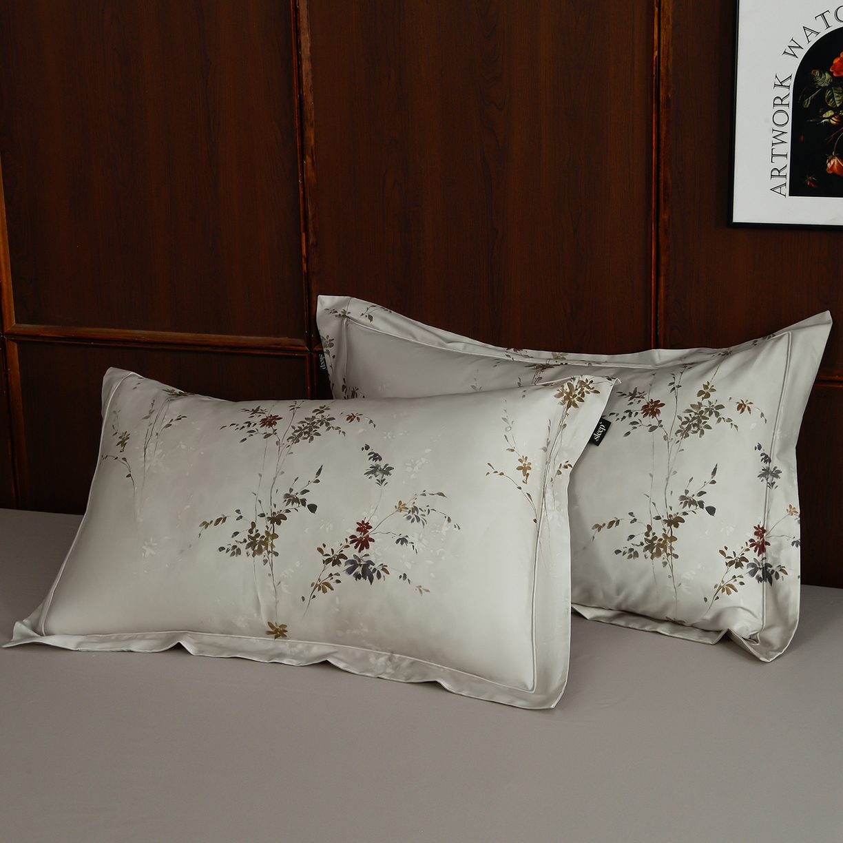 91家纺网 家纺一手货源 找家纺 （总）金昱纺 2026新款全棉50S长绒棉数码印花宽边埋绳款四件套（带精美礼盒包装）