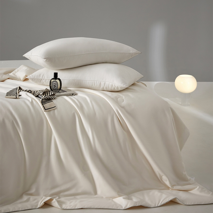 91家纺网 家纺一手货源 找家纺 纪梵茜 2026新款全棉55%豆皇大豆被夏被空调被芯-豆皇 豆皇白色